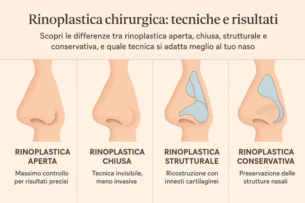 Le varie tecniche di rinoplastica chirurgica